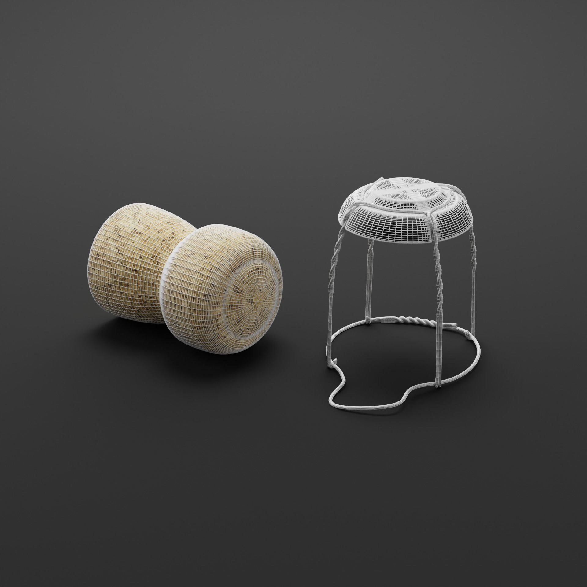 Champagne Bottle 3D model_15