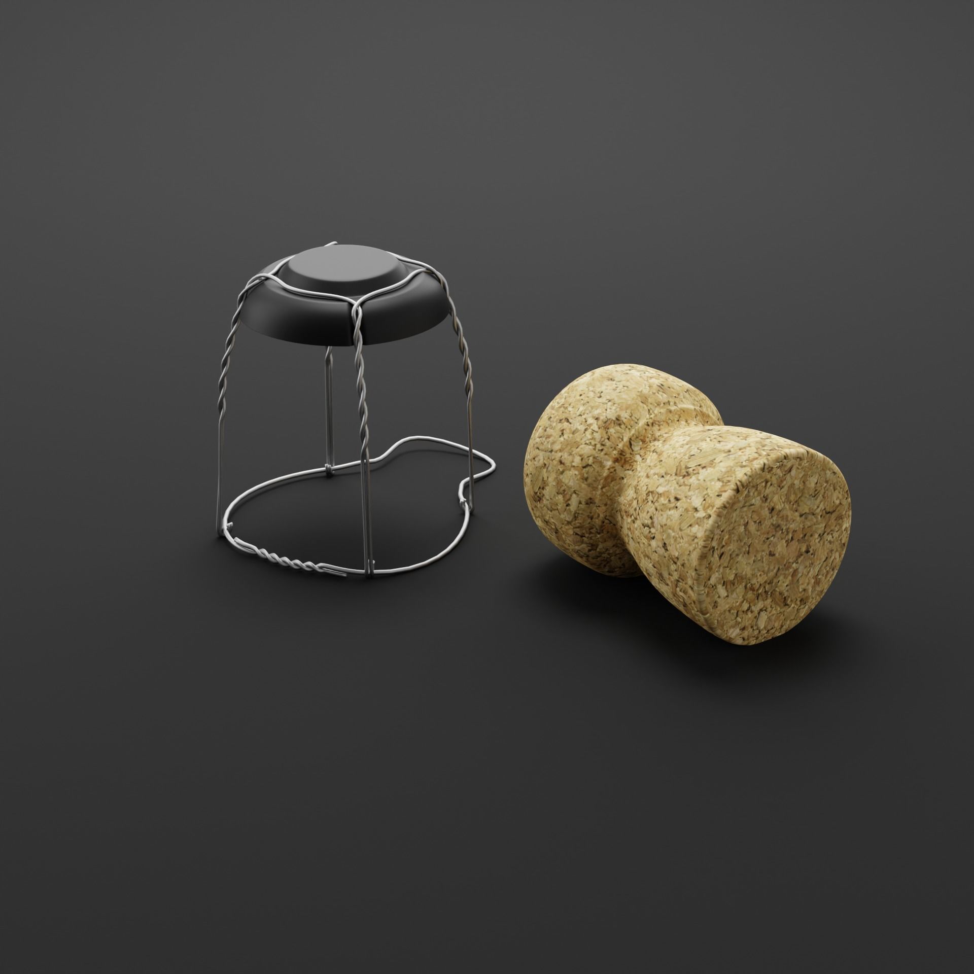 Champagne Bottle 3D model_14