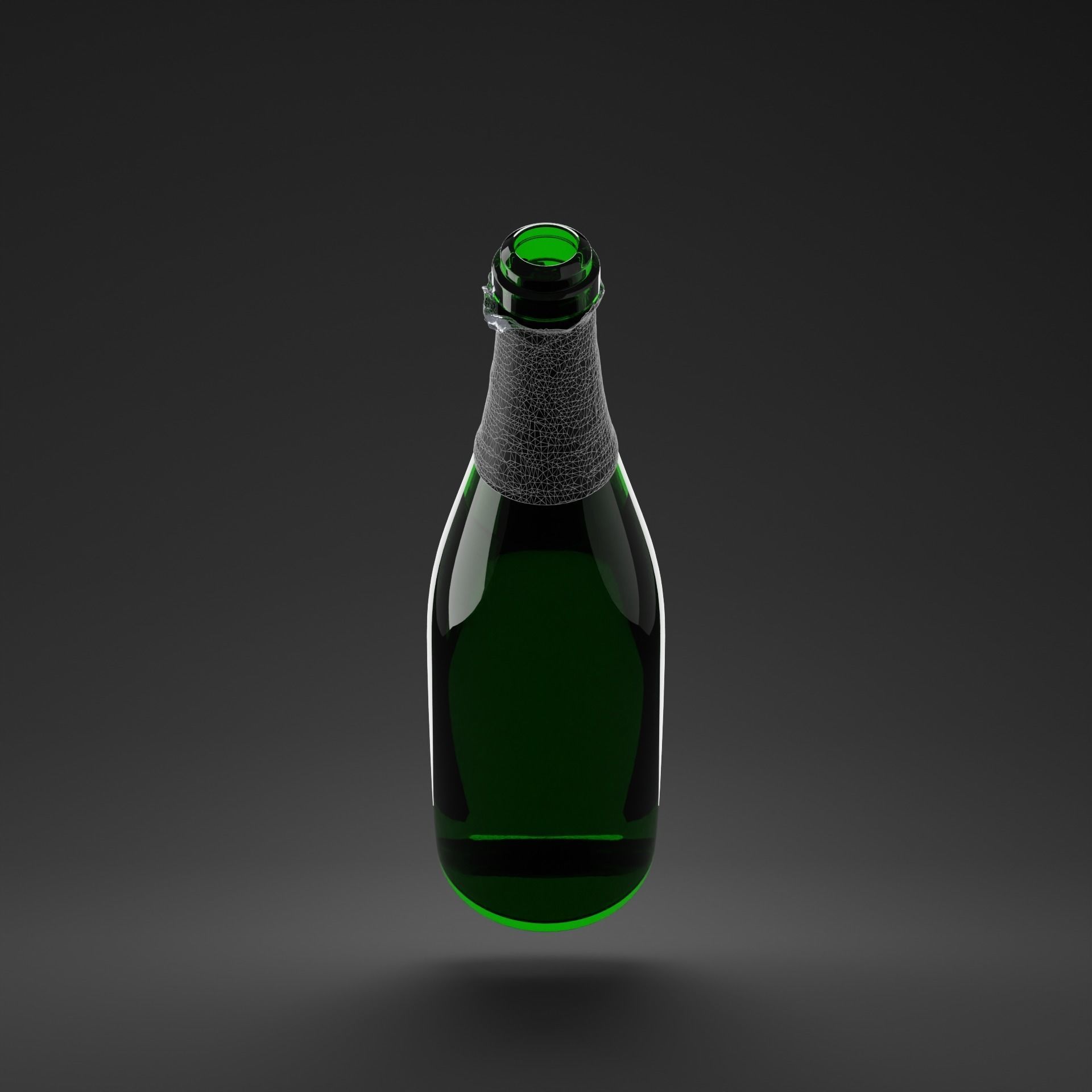 Champagne Bottle 3D model_11