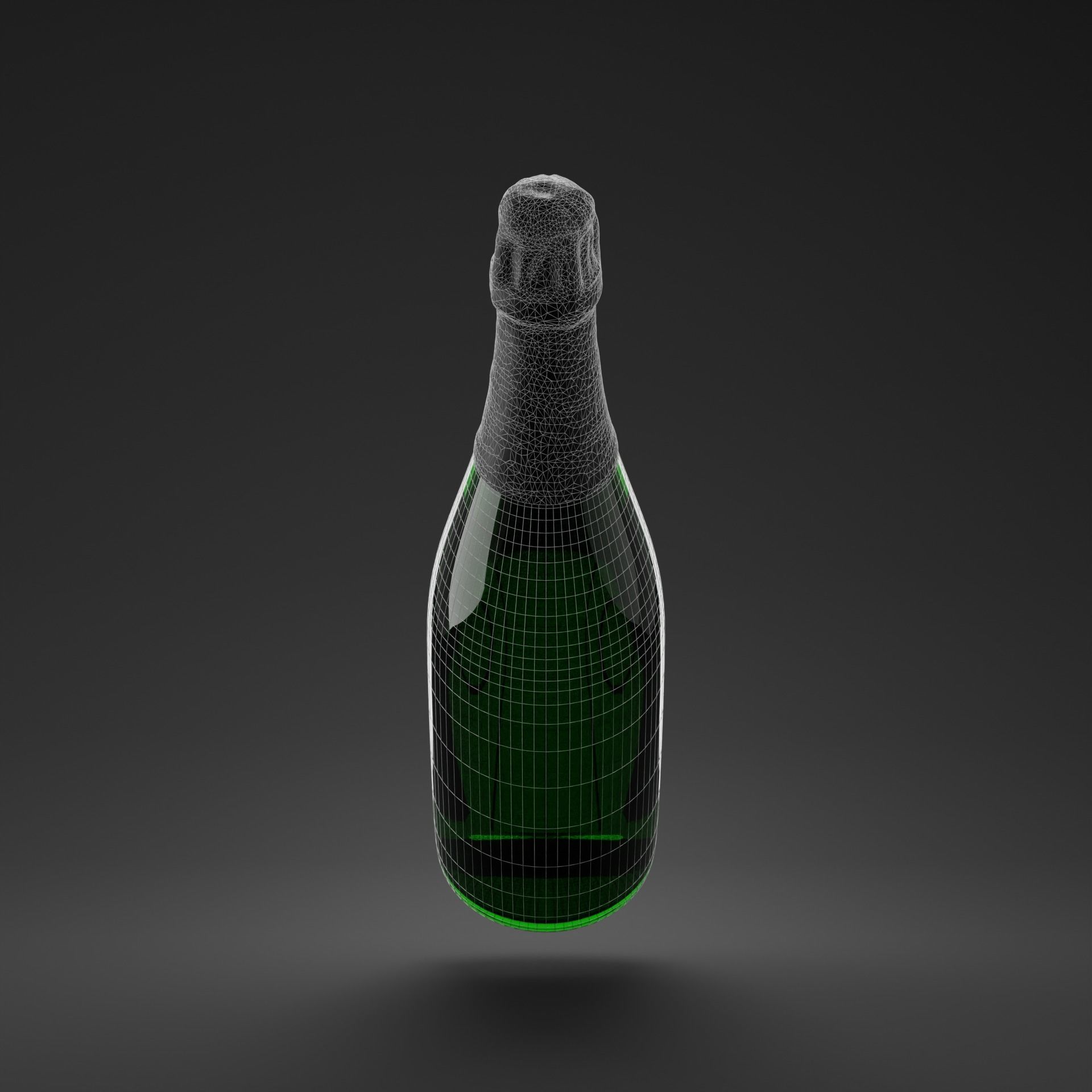 Champagne Bottle 3D model_7