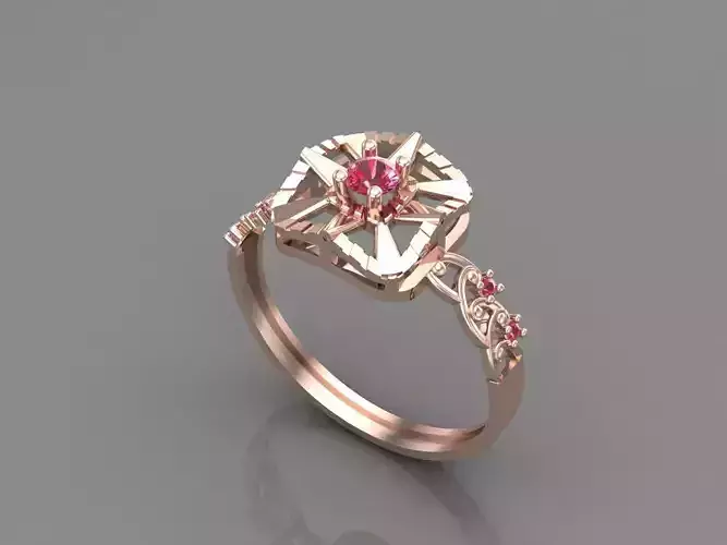Women Rings With Stone Mix Group New 3DM STL 5 3D print model