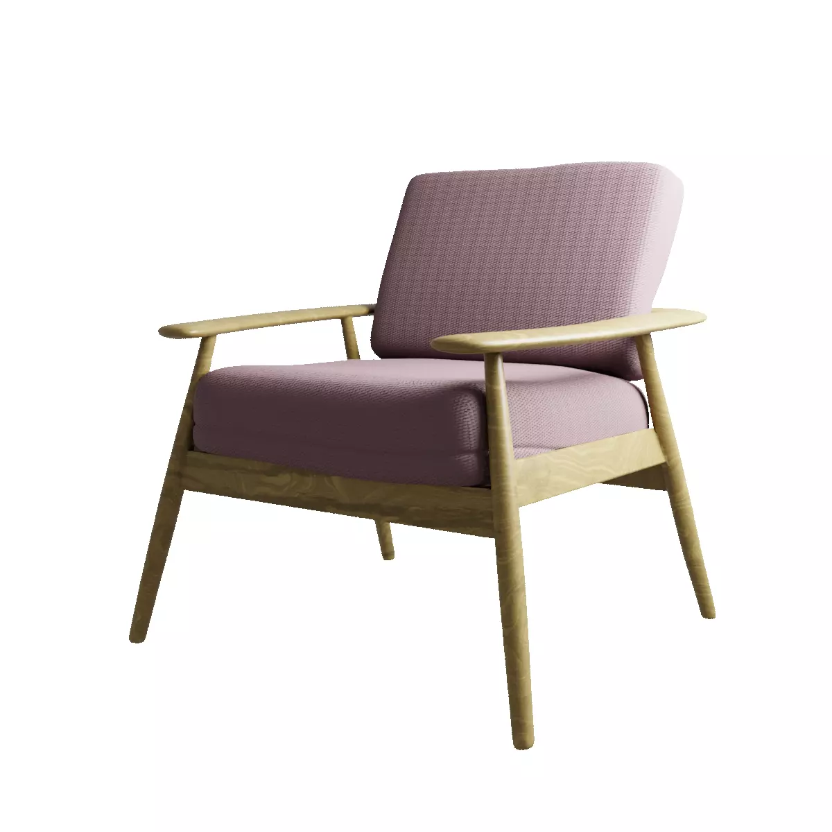 1950 Armchair Low-poly 3D model