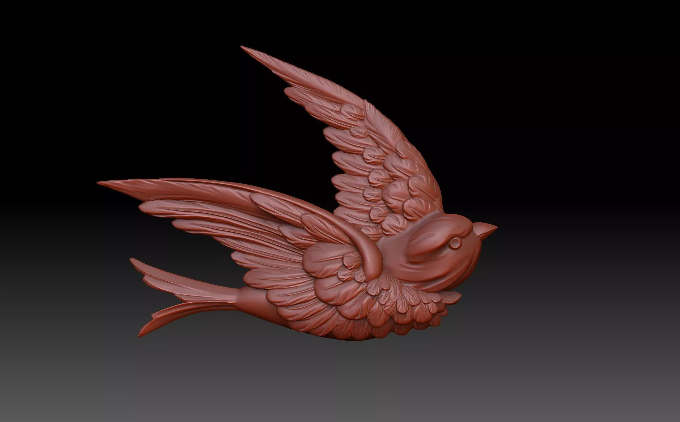 Bird swallow 3D print model_0