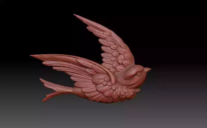 Bird swallow 3D print model