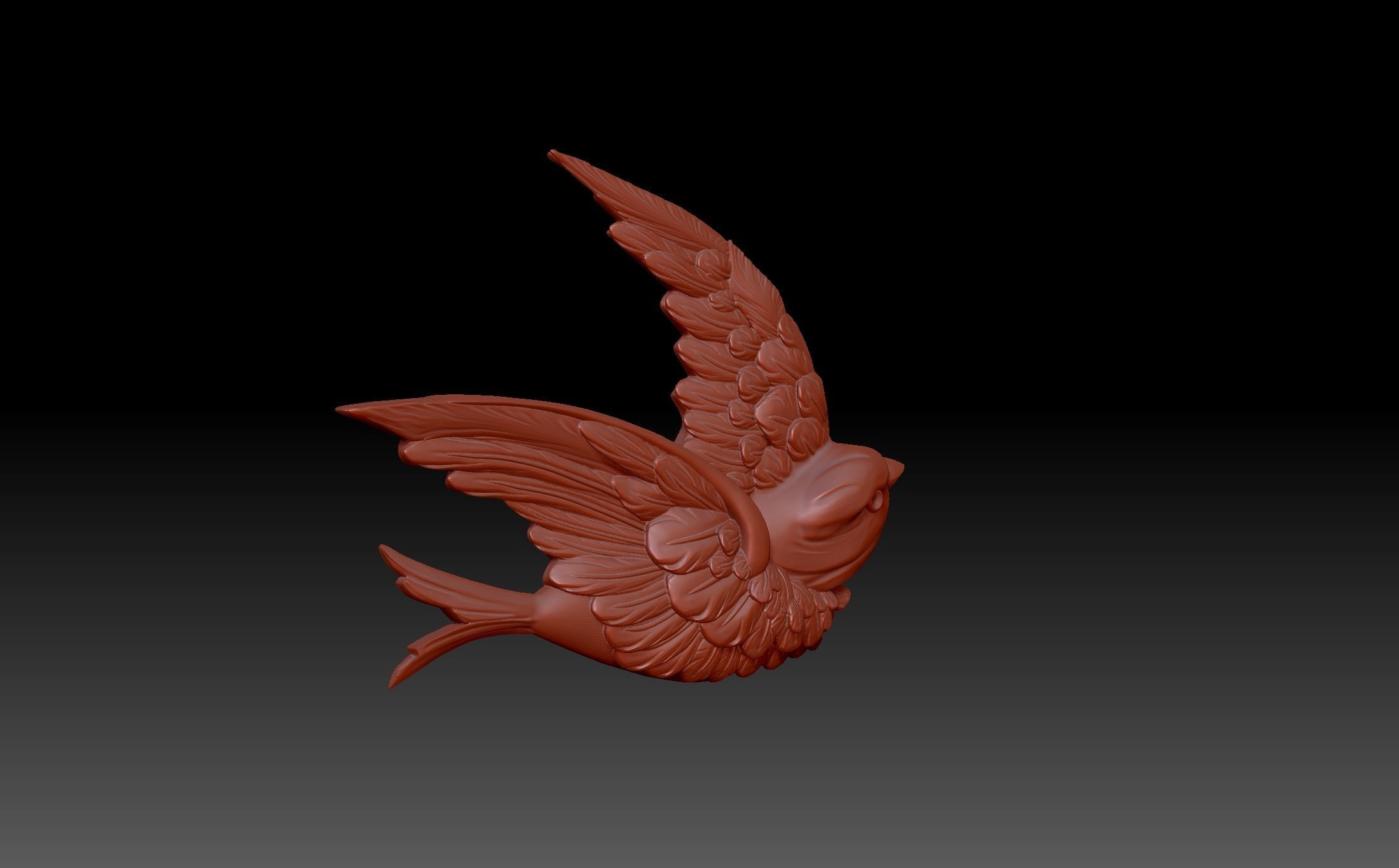 Bird swallow 3D print model_5