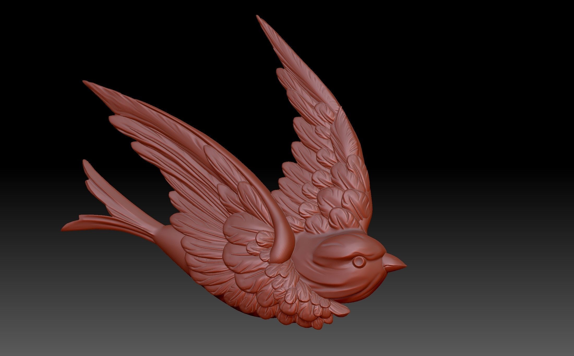 Bird swallow 3D print model_7
