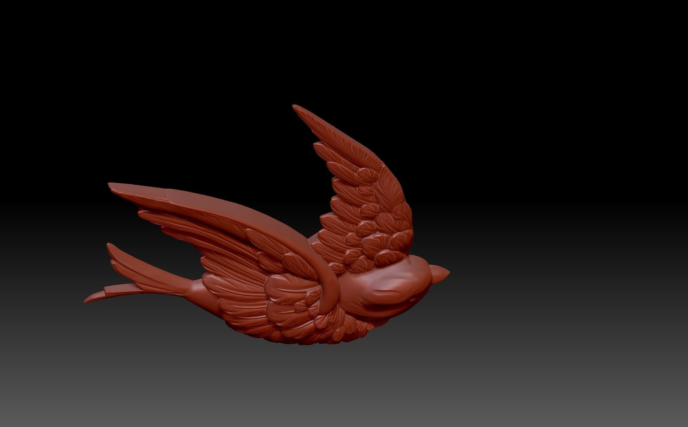 Bird swallow 3D print model_3