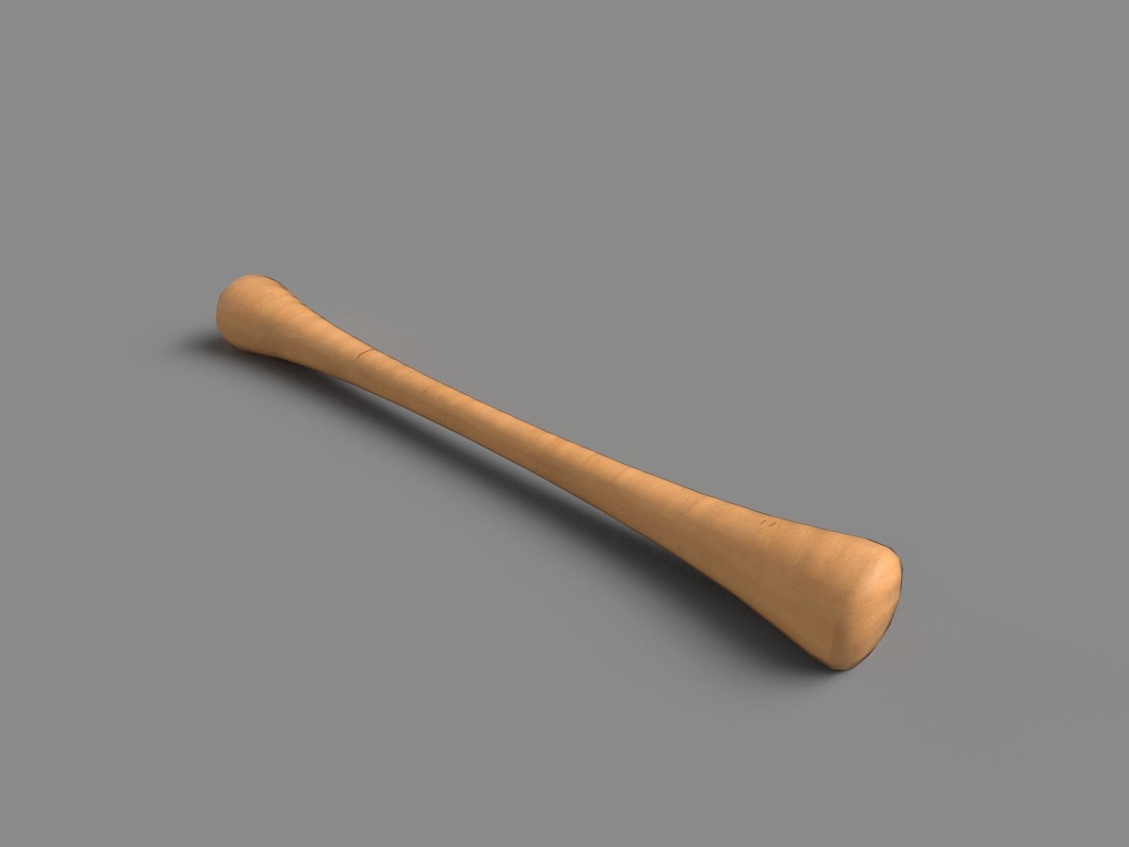 Bodhran drum with wooden handle 3D model_1