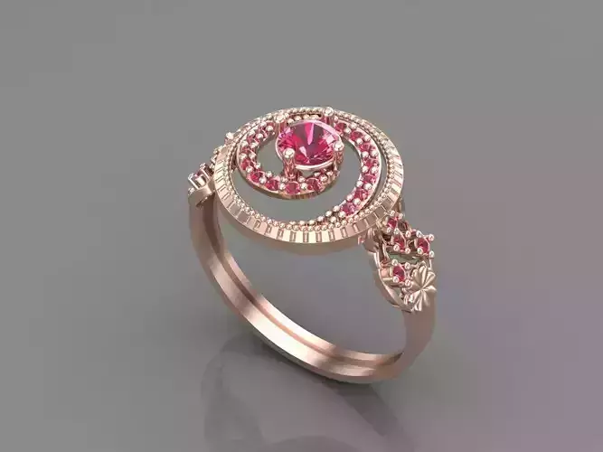 Women Rings With Stone Mix Group New 3DM STL 2 3D print model
