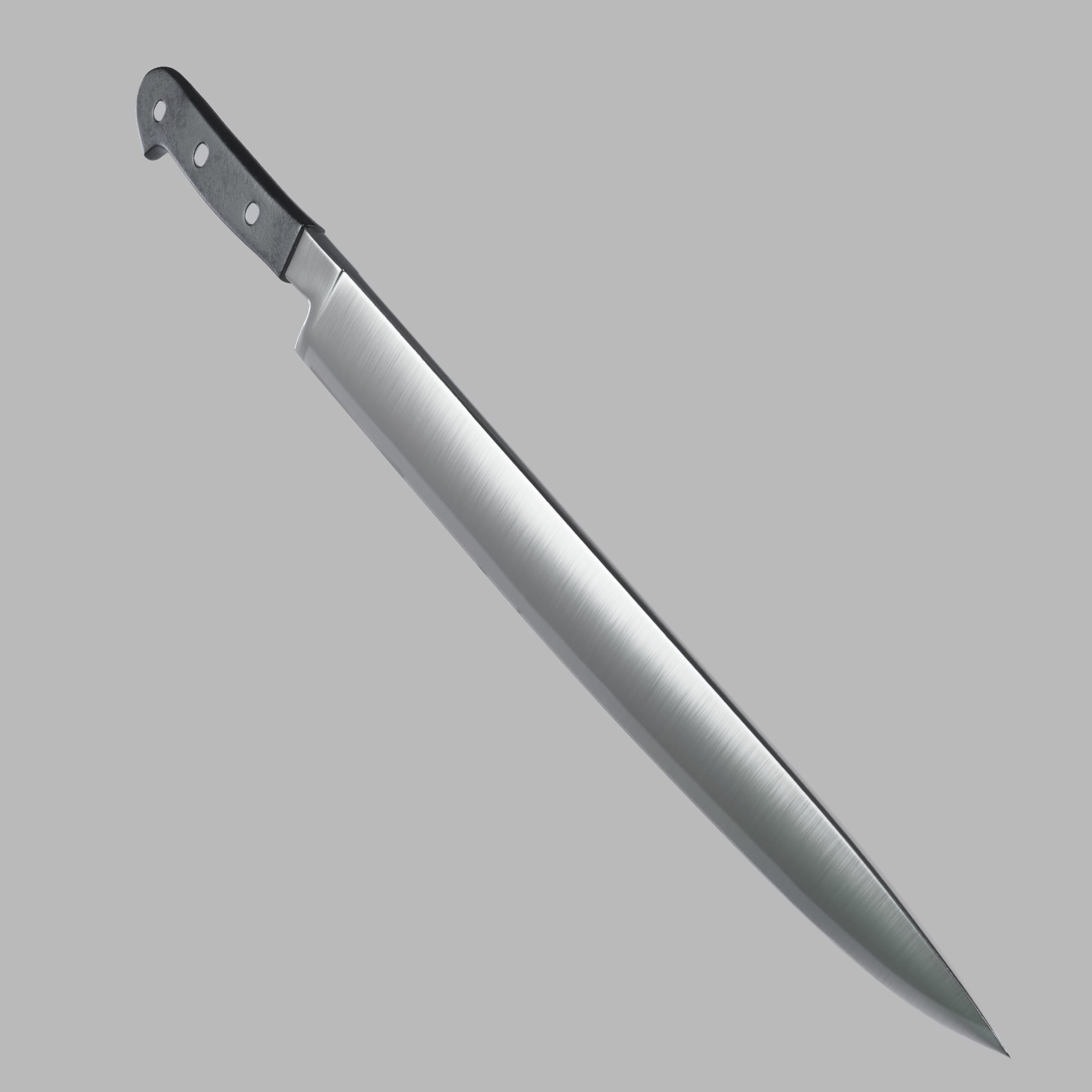 Carving Knife Low-poly 3D model_2