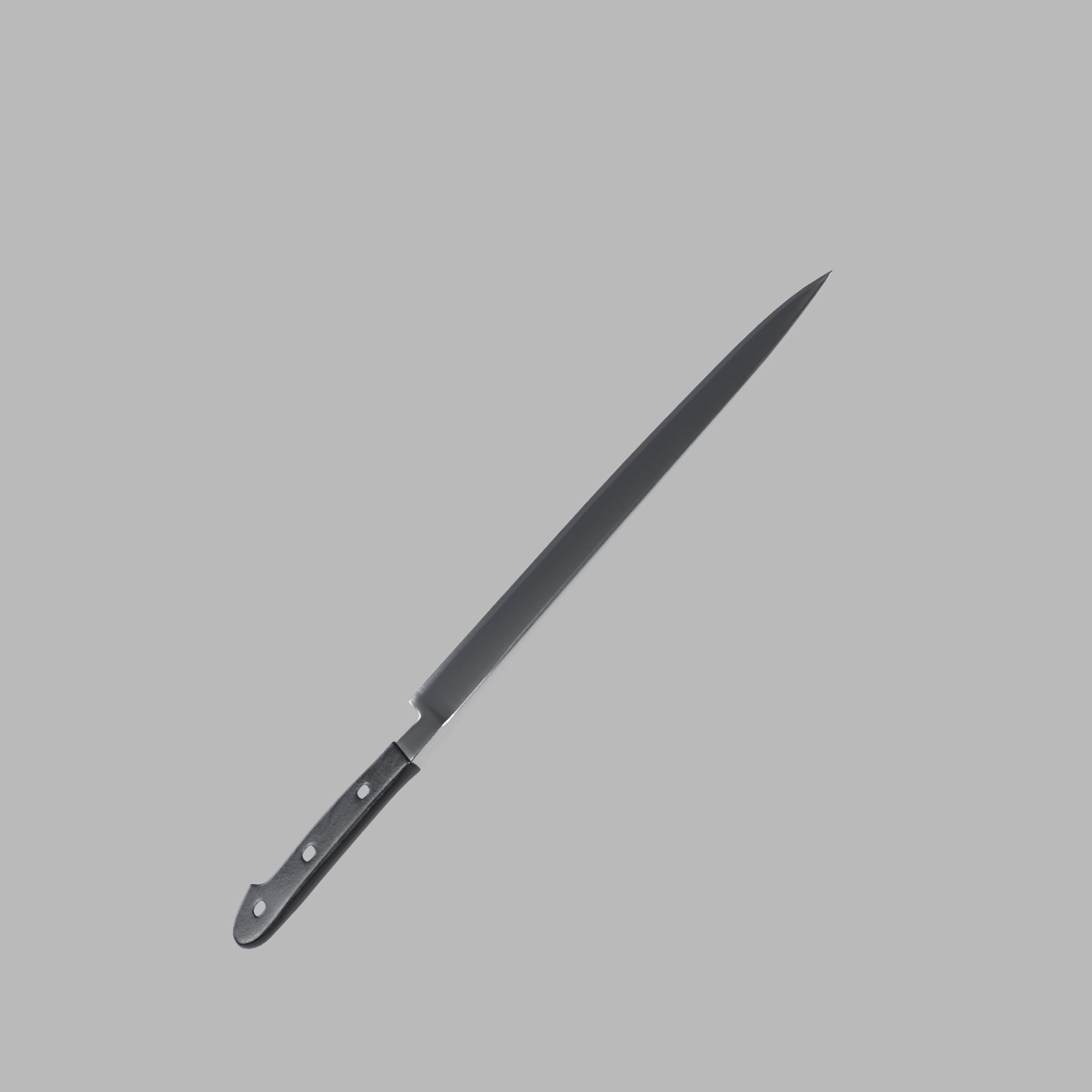 Carving Knife Low-poly 3D model_5