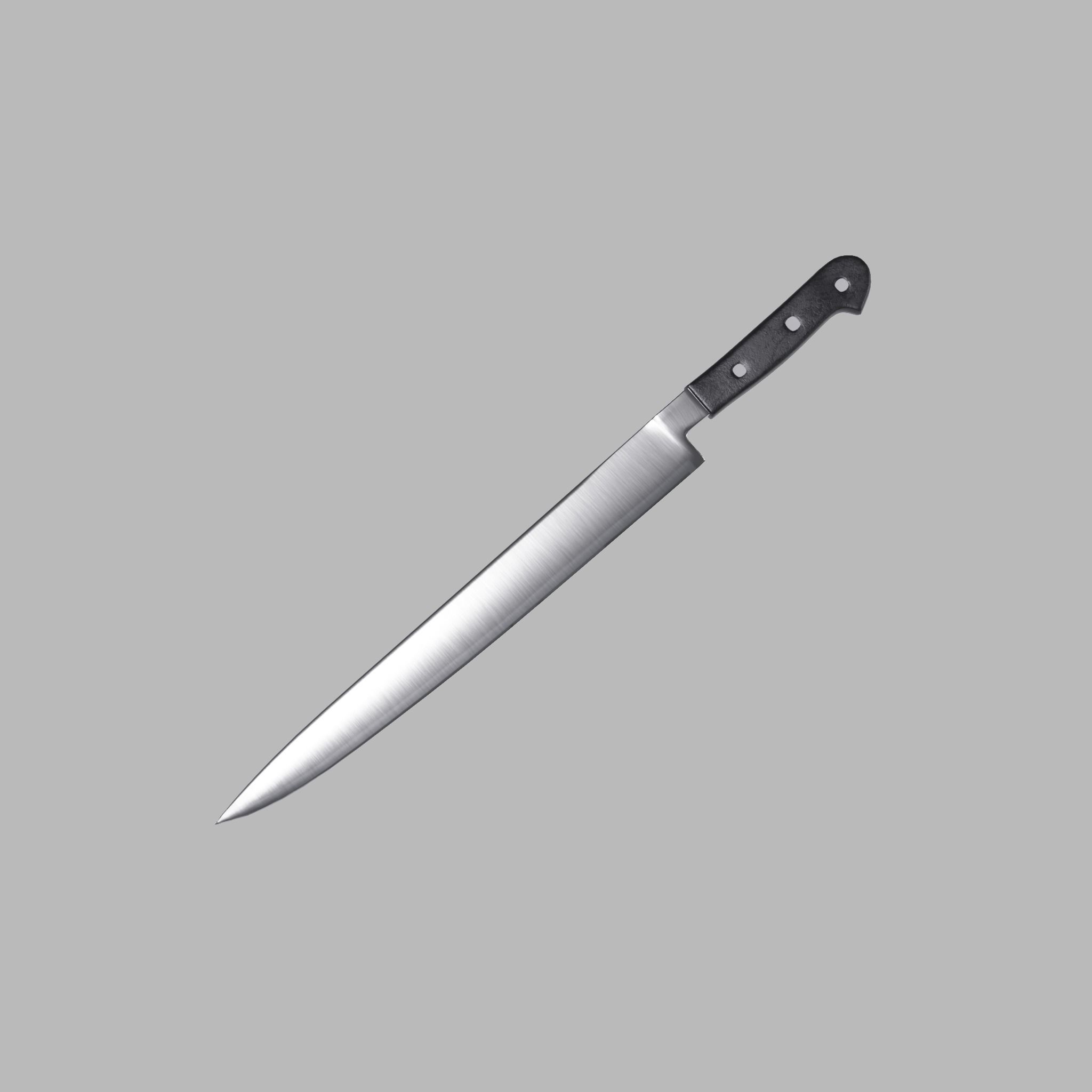 Carving Knife Low-poly 3D model_3