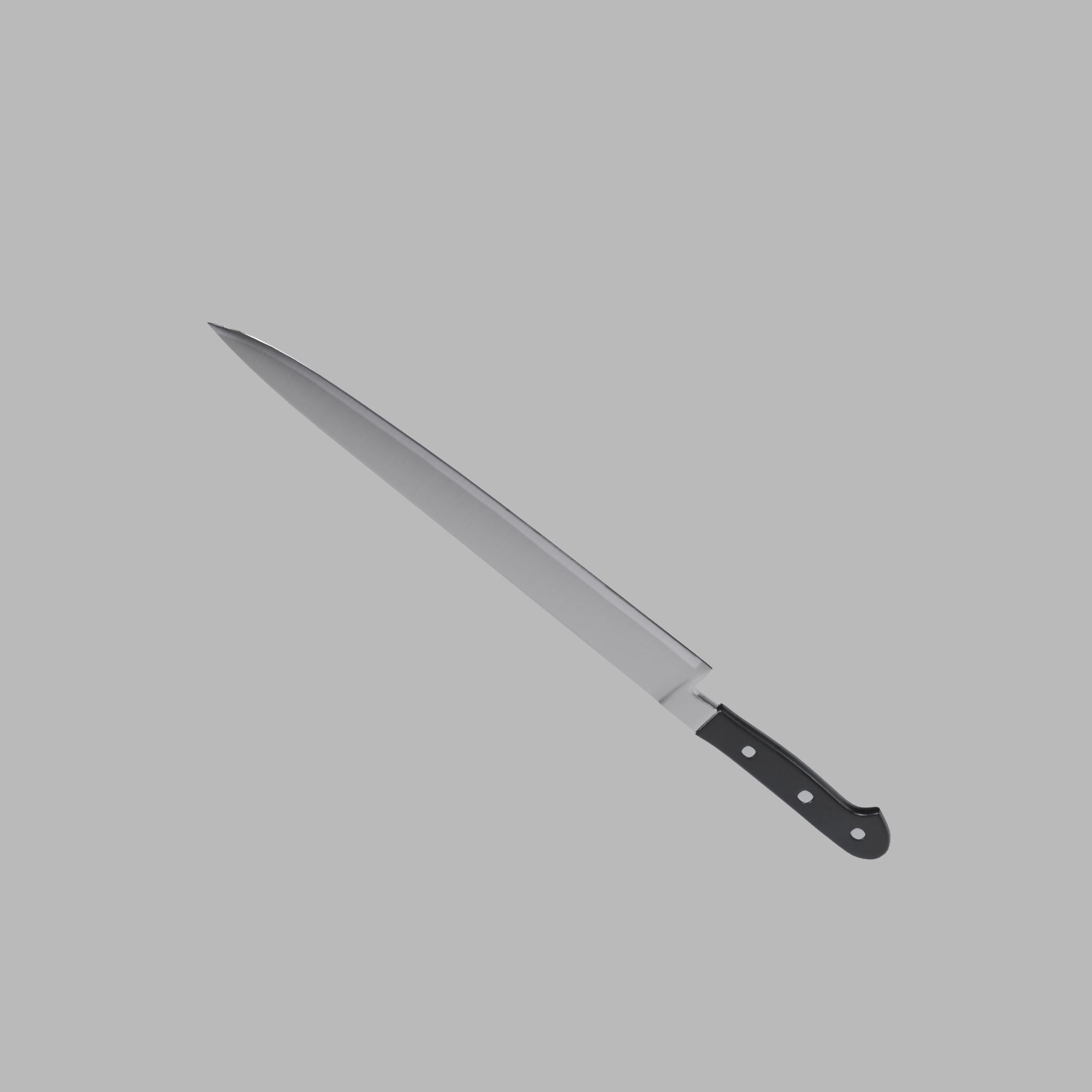 Carving Knife Low-poly 3D model_4