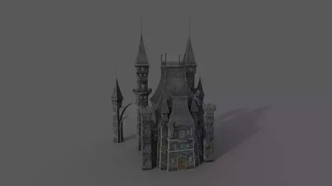 Medieval Fantasy Castle in Clouds