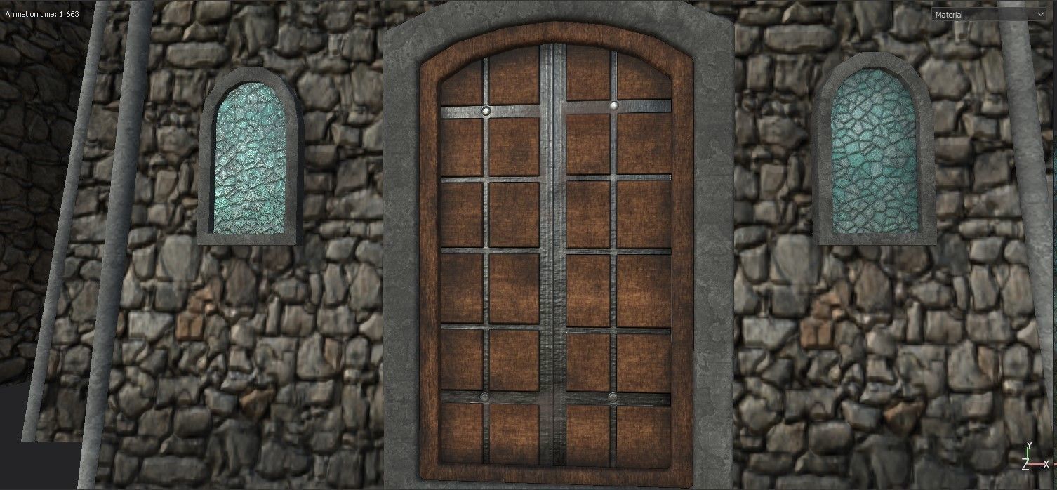 Medieval Fantasy Castle in Clouds 3D model_11