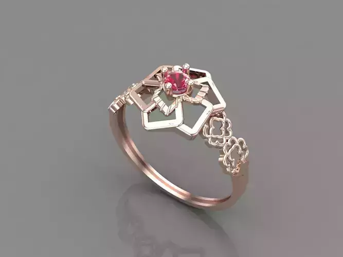 Women Rings With Stone Mix Group New 3DM STL 16 3D print model