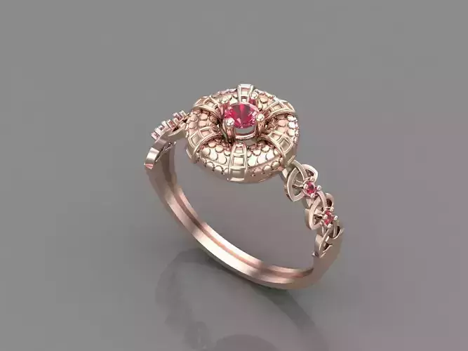 Women Rings With Stone Mix Group New 3DM STL 15 3D print model