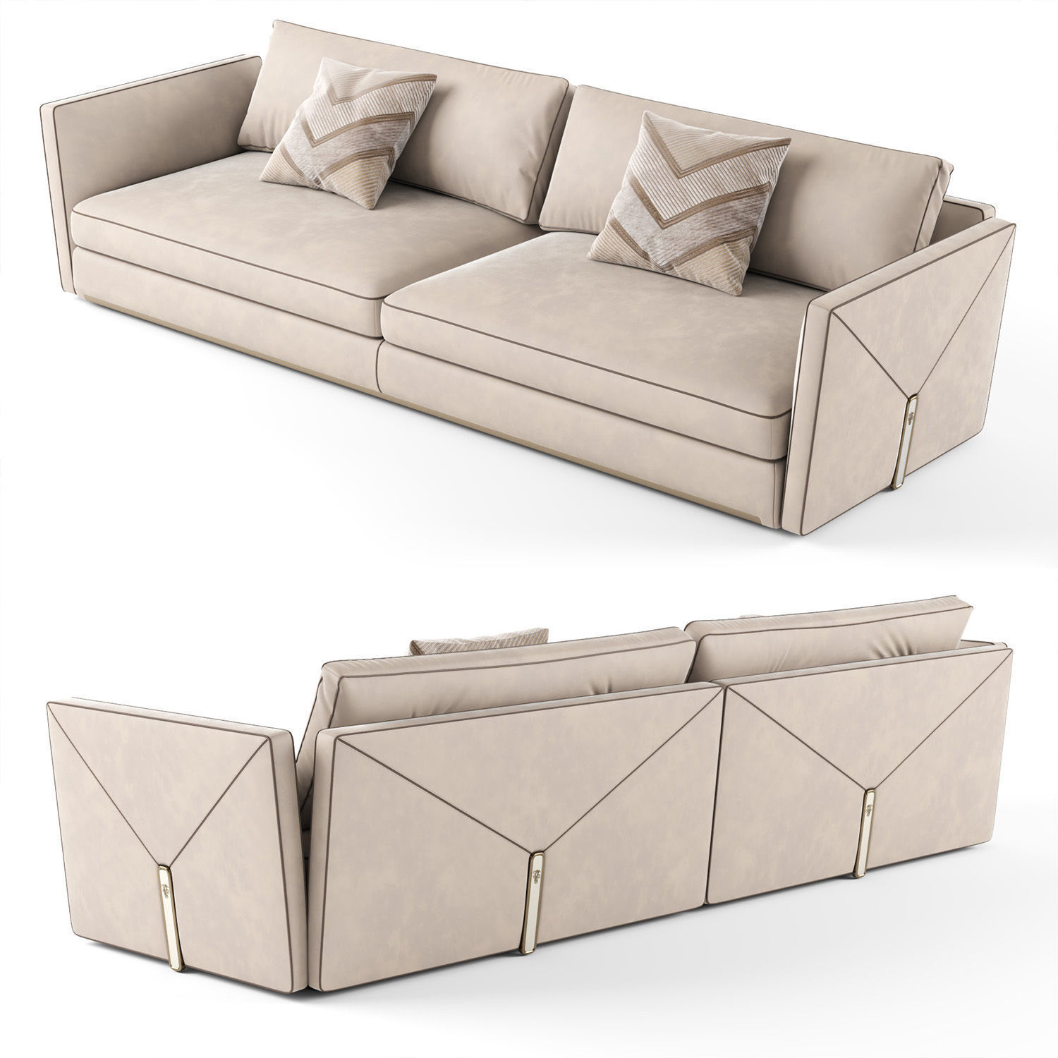 Visionnaire Bastian 3 seater sofa 01 3D model_1