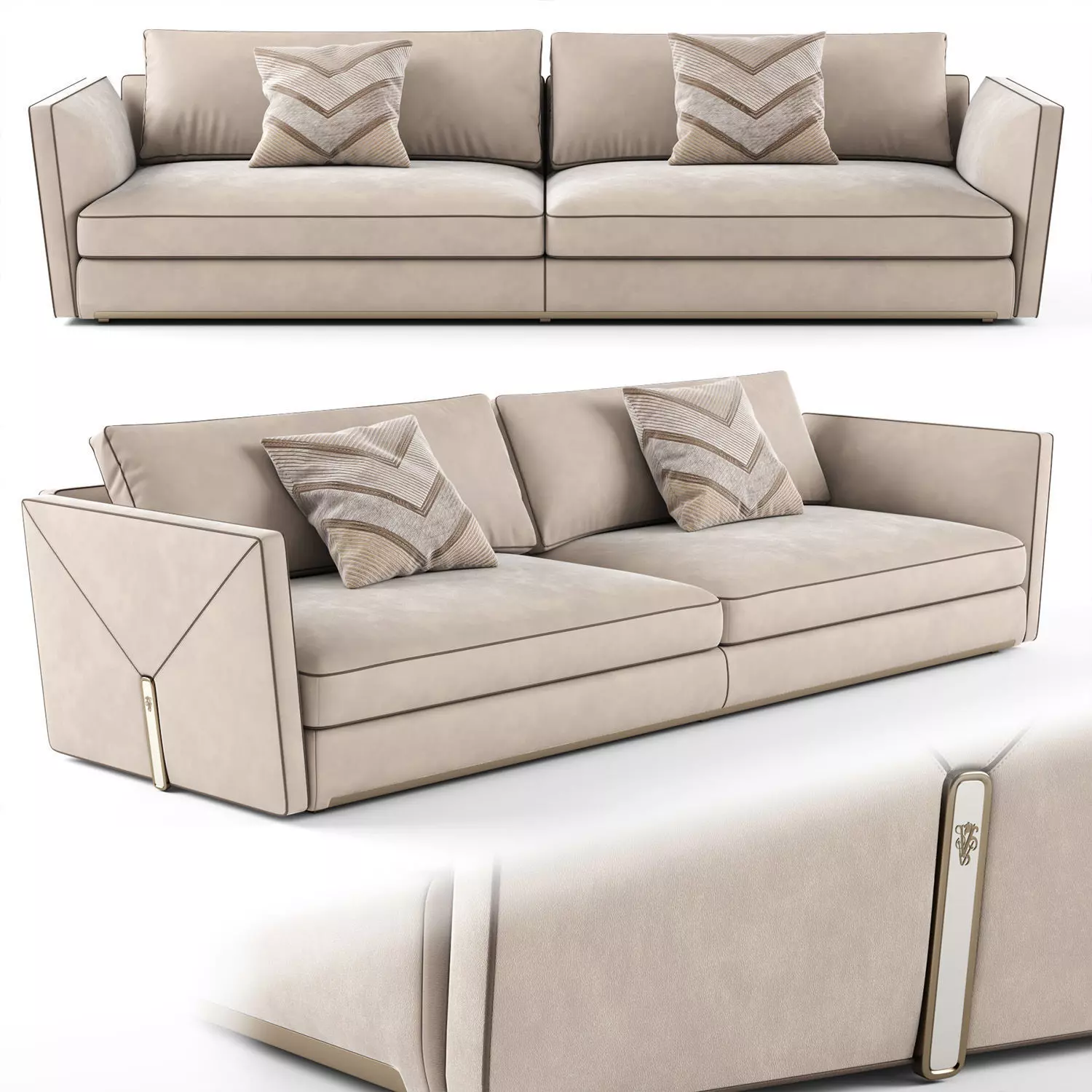 Visionnaire Bastian 3 seater sofa 01 3D model_0