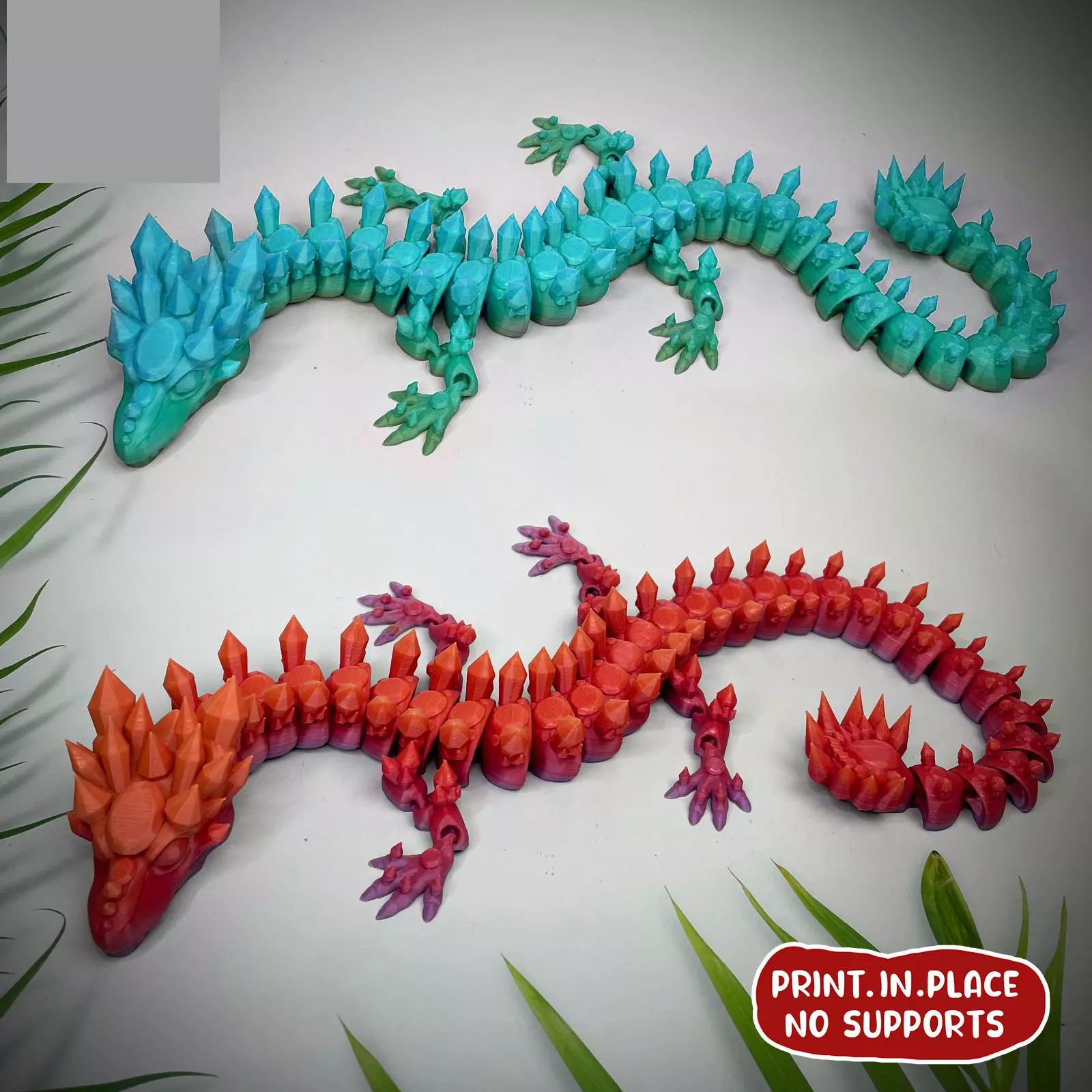 DIAMOND DRAGON ARTICULATED 3D print model_0