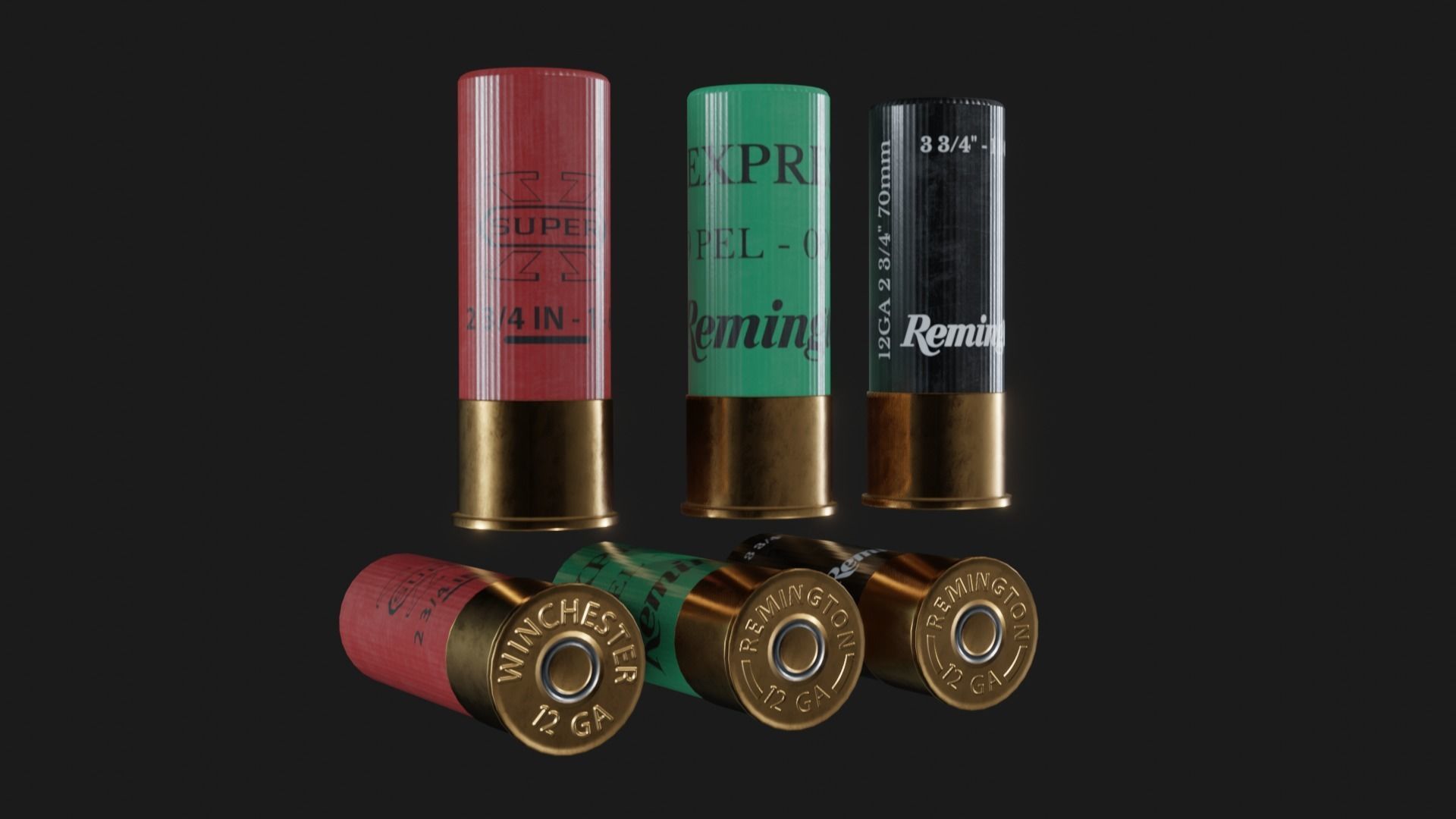 TTI Benelli M4 Super 90 with Attachments - Game Asset Low-poly 3D model_7