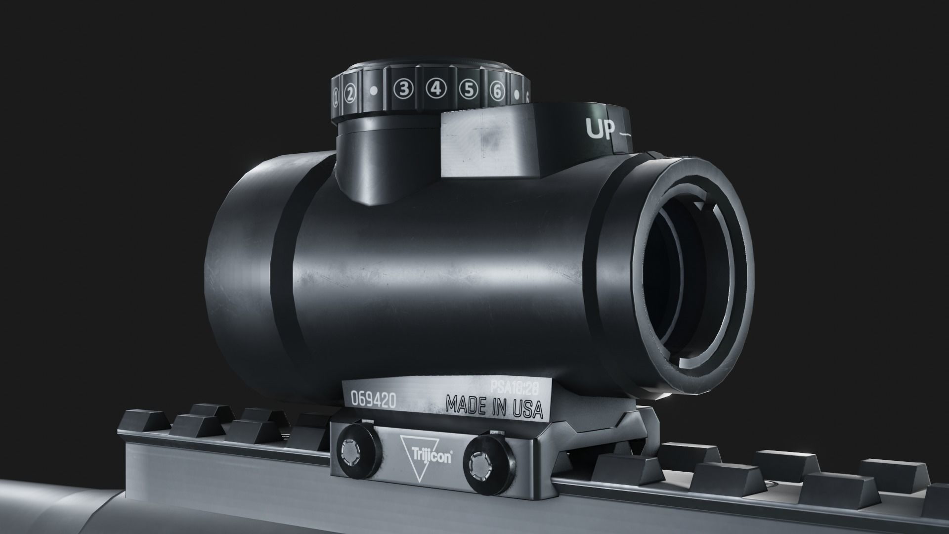 TTI Benelli M4 Super 90 with Attachments - Game Asset Low-poly 3D model_4