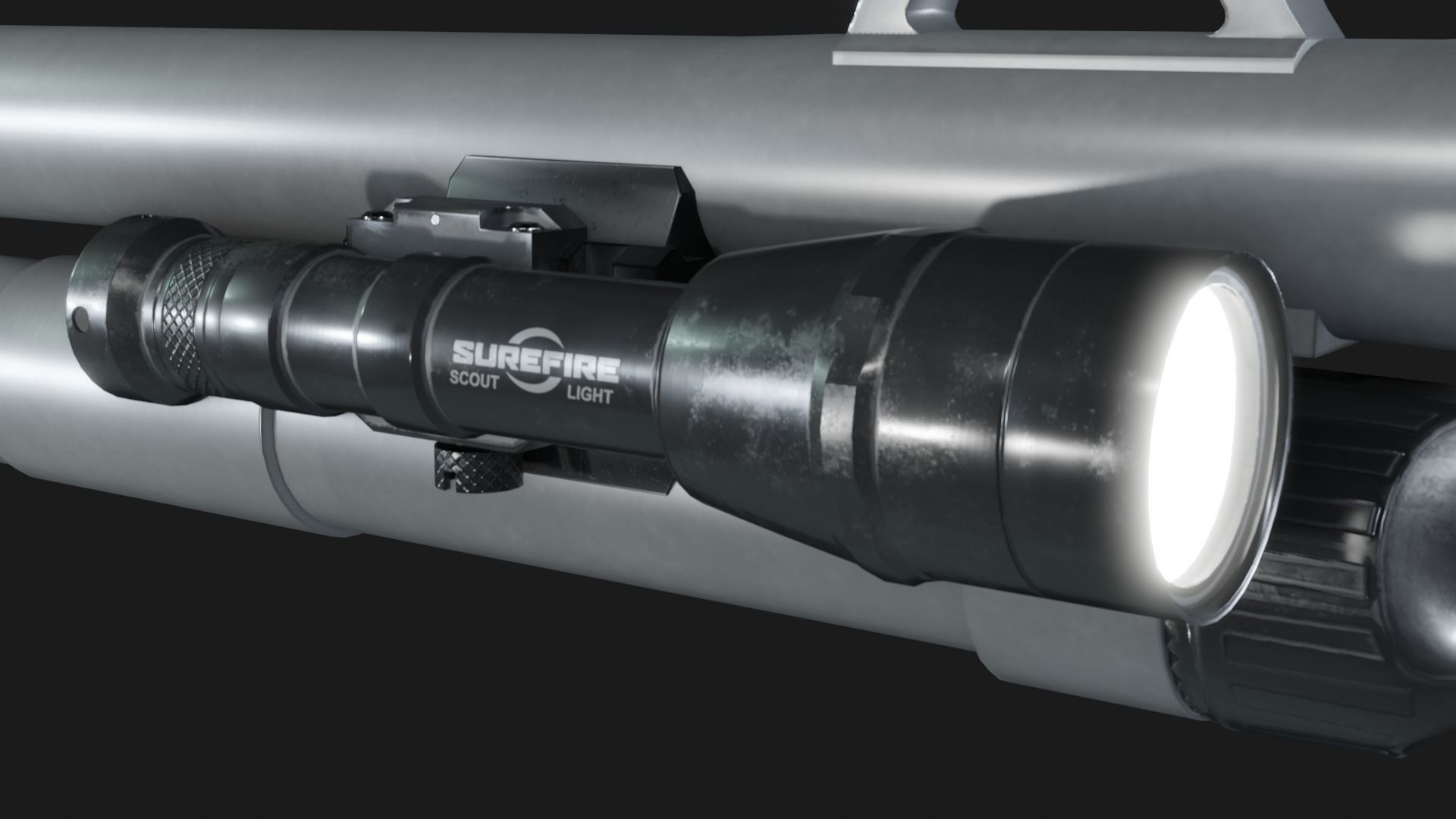 TTI Benelli M4 Super 90 with Attachments - Game Asset Low-poly 3D model_5