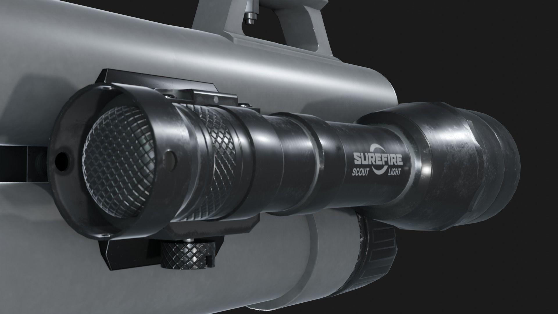 TTI Benelli M4 Super 90 with Attachments - Game Asset Low-poly 3D model_6