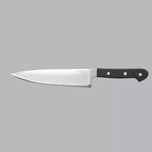 Chef Knife Low-poly 3D model