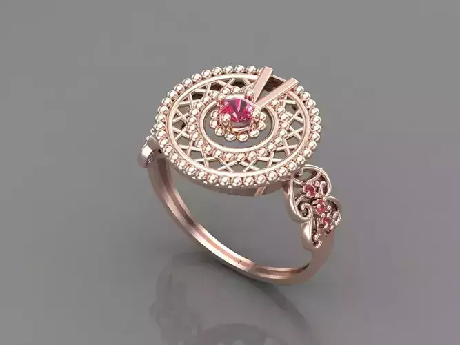 Women Rings With Stone Mix Group New 3DM STL 11 3D print model