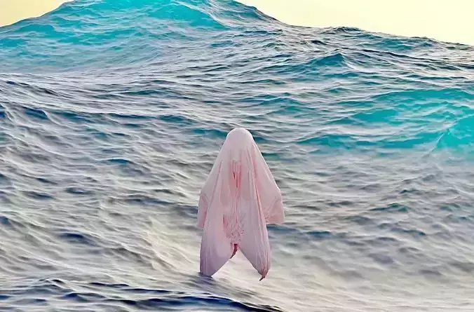 OCEAN cloak floating in