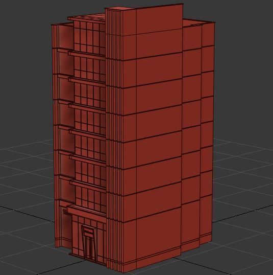 Modern office building No 3 3D model_9