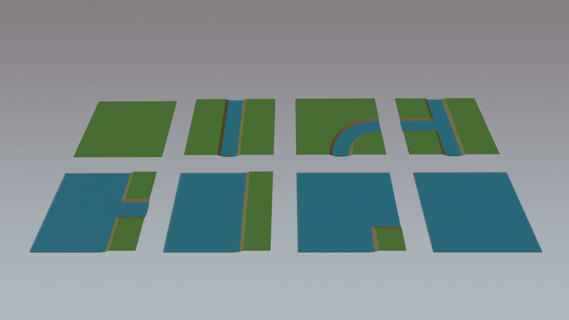 Medieval City Low-poly 3D model_21