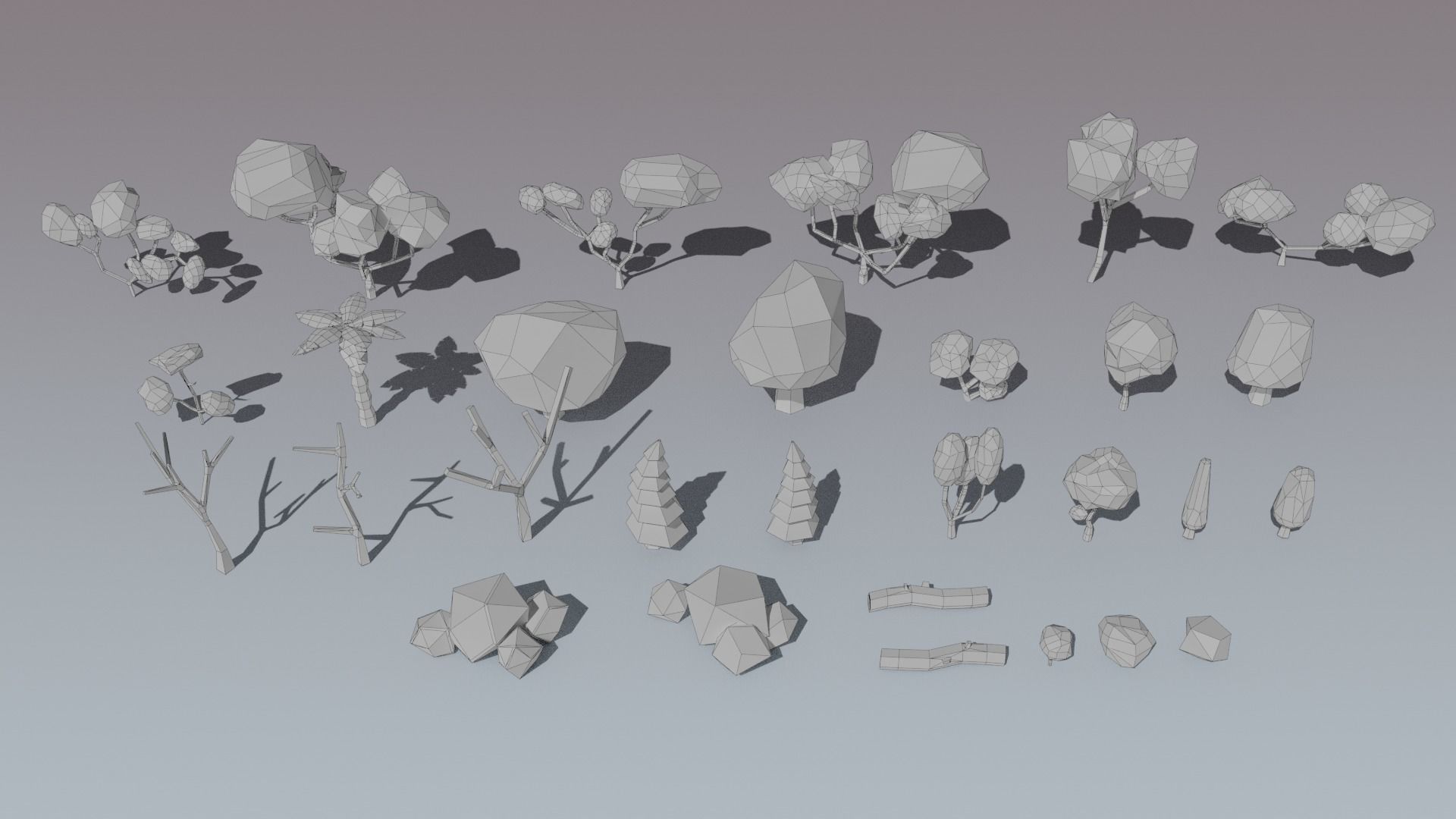 Medieval City Low-poly 3D model_16