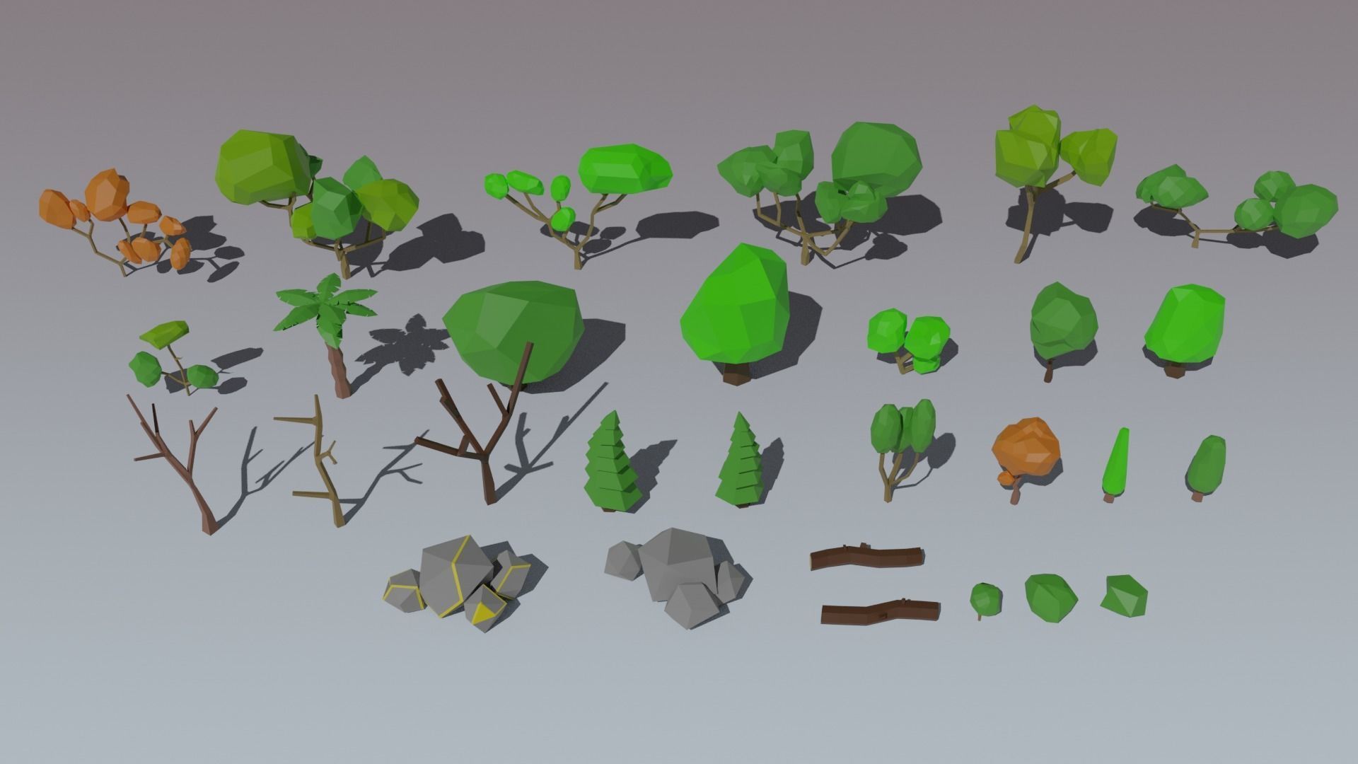 Medieval City Low-poly 3D model_15