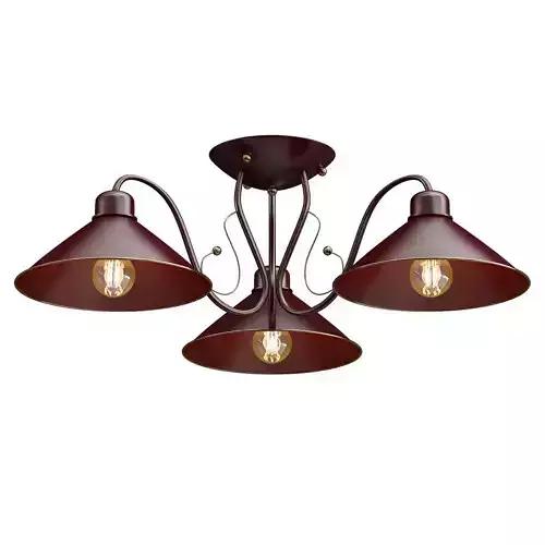 ciolla three light semi-flush mount in bronze