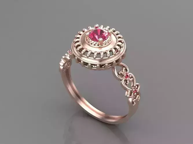 Women Rings With Stone Mix Group New 3DM 1 3D print model