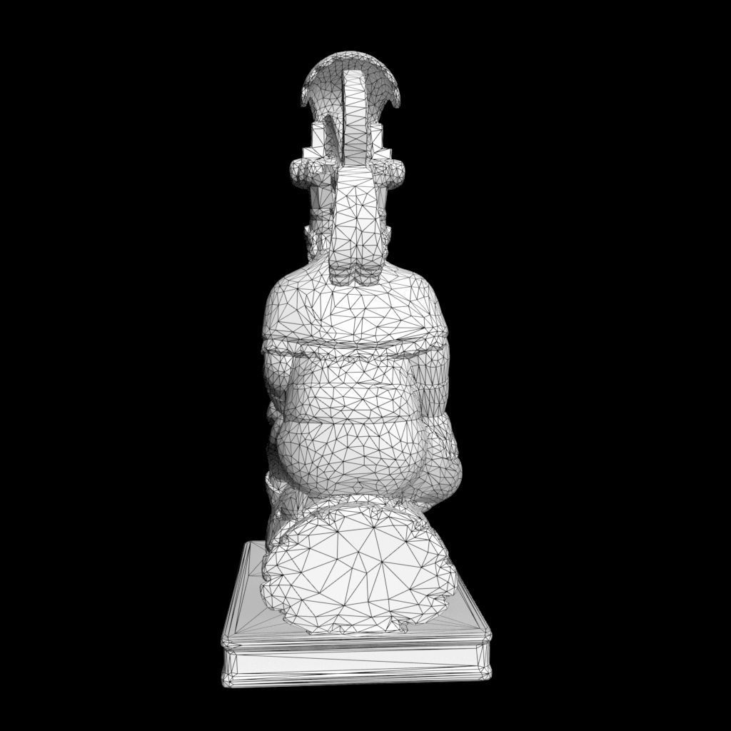 Low poly Mayan Inca Aztec Statue 220508 Low-poly 3D model_21