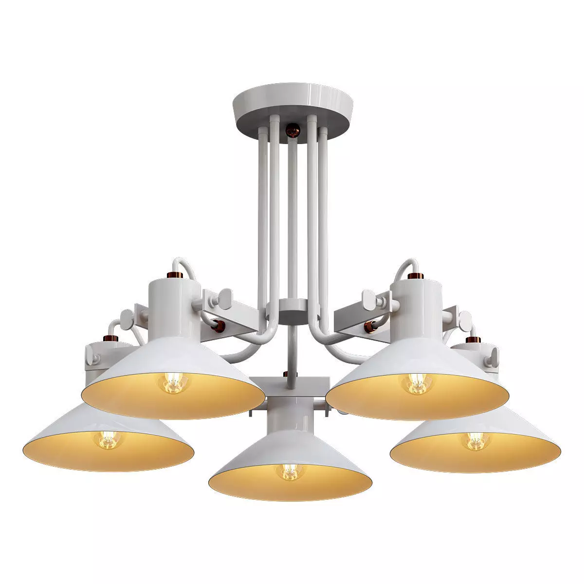 dauntaun five light ceiling fixture 3D model_0