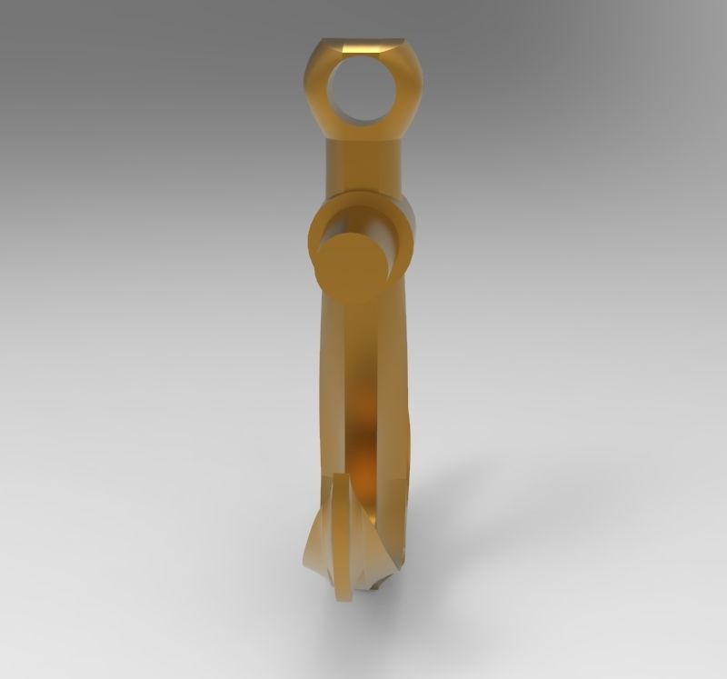 Anchor pendant bracelet on the arm 3D print model_3