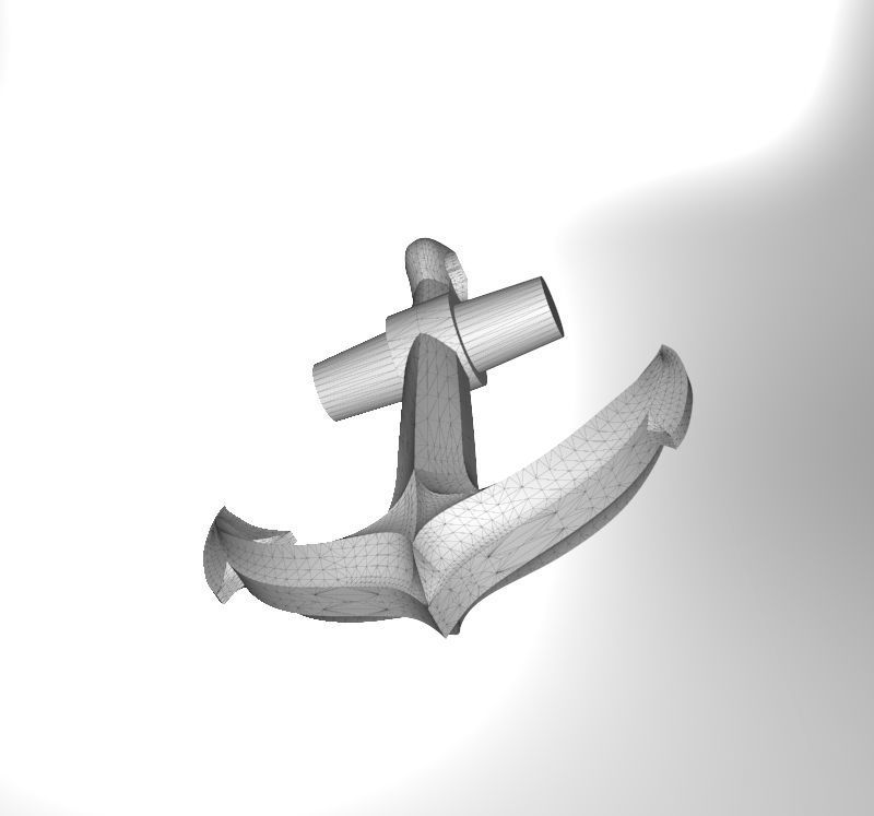 Anchor pendant bracelet on the arm 3D print model_26