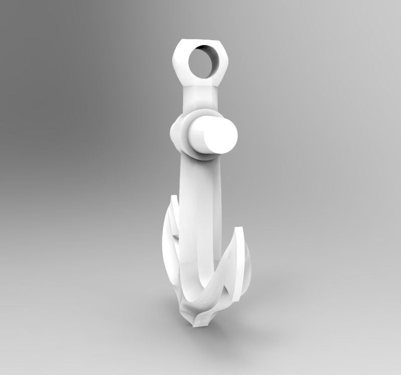 Anchor pendant bracelet on the arm 3D print model_17
