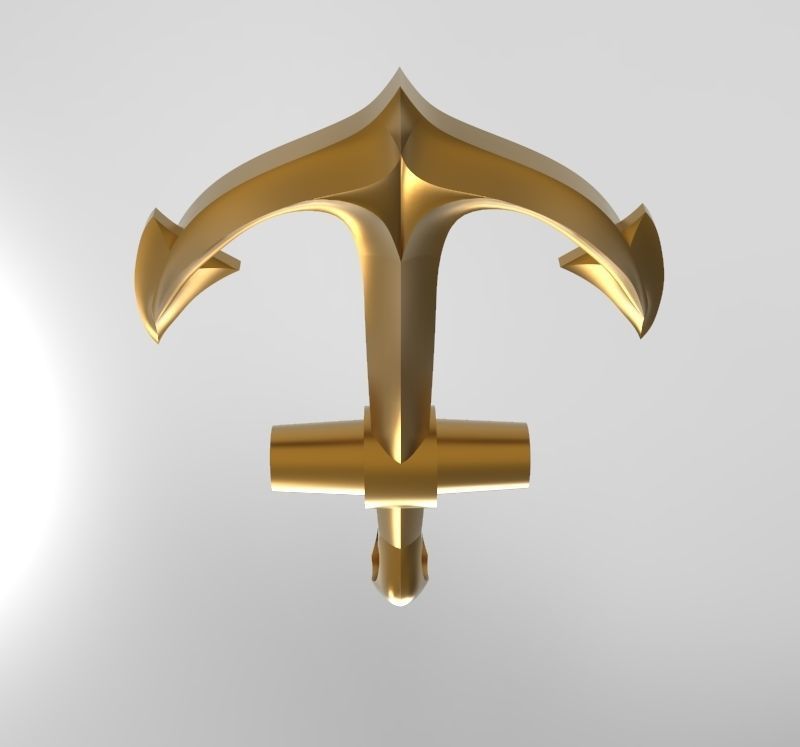 Anchor pendant bracelet on the arm 3D print model_10