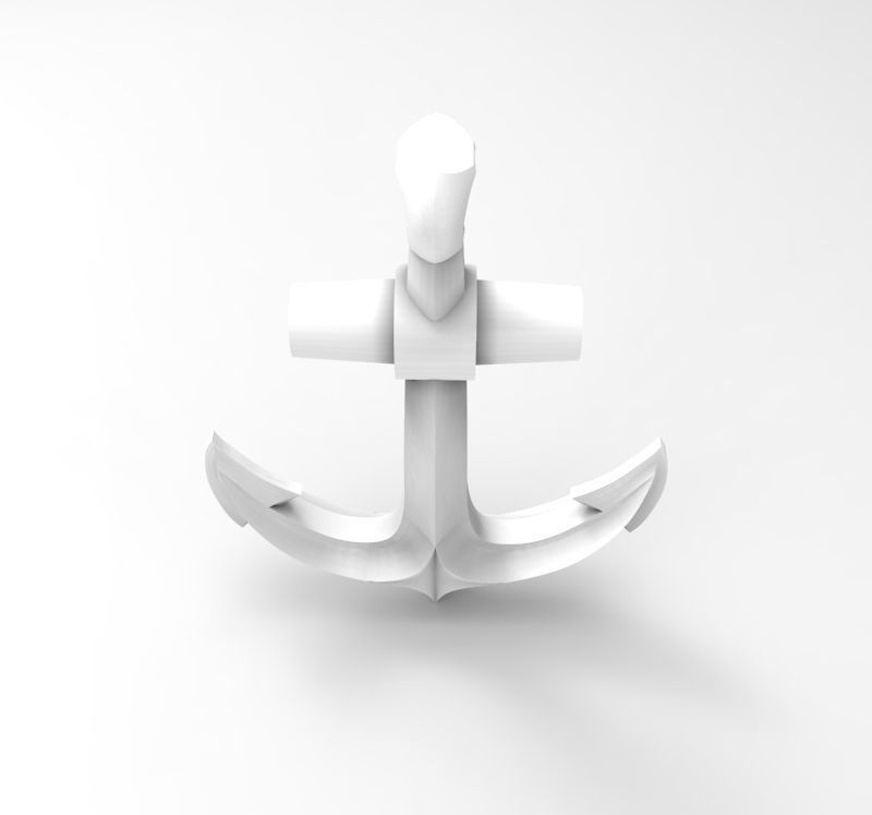 Anchor pendant bracelet on the arm 3D print model_22