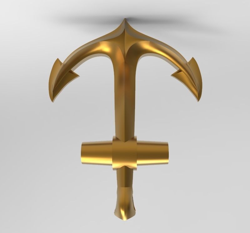 Anchor pendant bracelet on the arm 3D print model_11