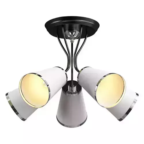 freya four light fixtures with shades 3D model