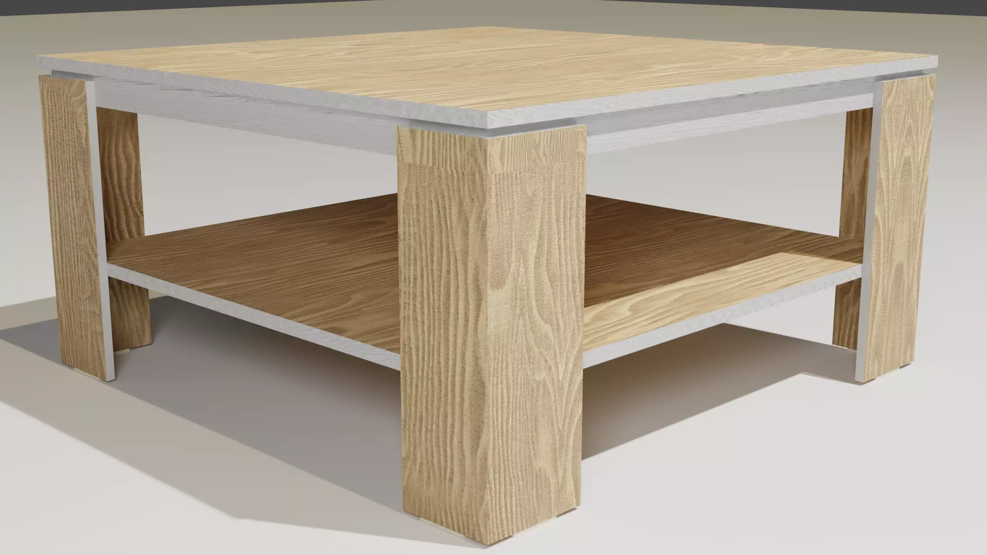 PRAGA square of wood on wall 3D model