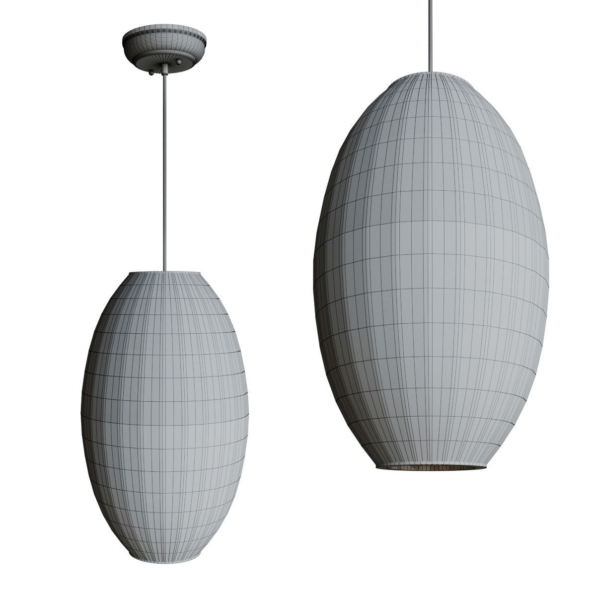 Maxim Cocoon 1-Light Chandelier Polished Chrome 3D model_5