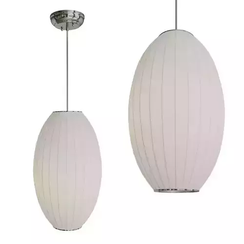 Maxim Cocoon 1-Light Chandelier Polished Chrome 3D model