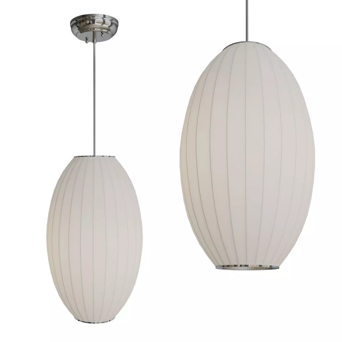 Maxim Cocoon 1-Light Chandelier Polished Chrome 3D model_0